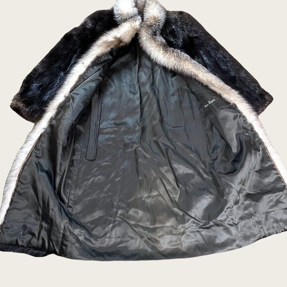 Vintage Beautiful Full Length Mahogany Mink Fur Coat Jacket Medium - Picture 3 of 13